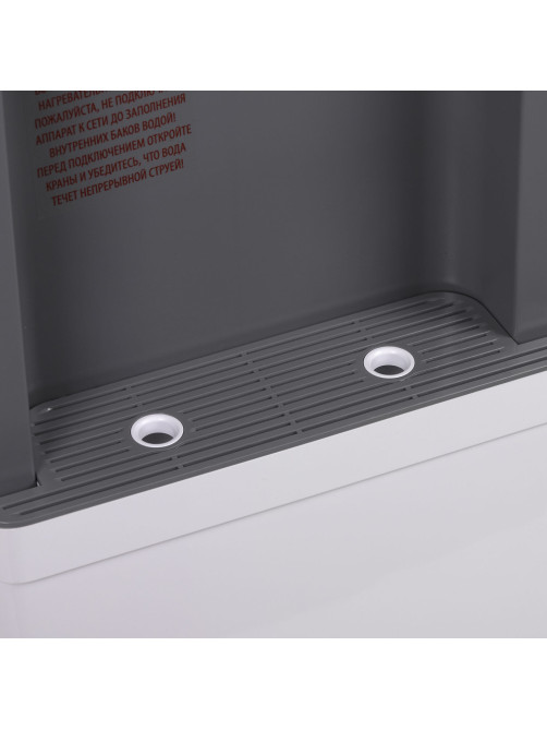 Кулер для воды SONNEN FSC-02BA, напольный, НАГРЕВ/ОХЛАЖДЕНИЕ КОМПРЕССОР, шкаф, 2 крана, серый, 455416