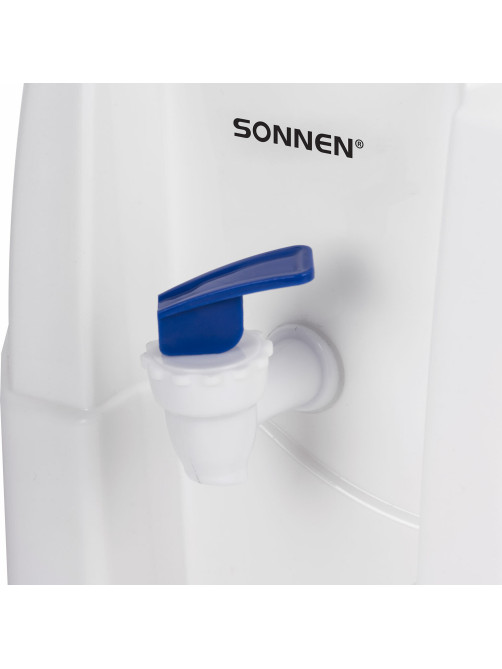 Кулер-водораздатчик БЕЗ НАГРЕВА И ОХЛАЖДЕНИЯ, SONNEN TS-01W, настольный, 1 кран, белый, 456175