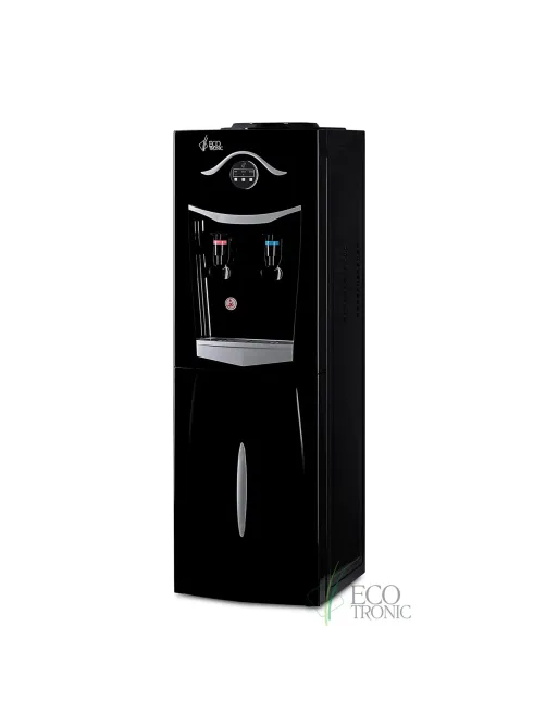 Кулер для воды ECOTRONIC K21-LF, напольный, НАГРЕВ/ОХЛАЖДЕНИЕ КОМПРЕССОРНОЕ, холодильник, 2 крана, черный, 11557