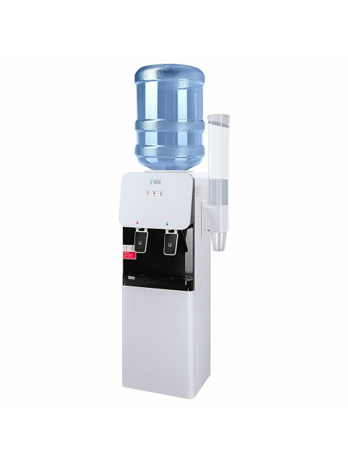Кулер для воды ECOTRONIC J1-LCE XS, напольный, НАГРЕВ/ОХЛАЖДЕНИЕ ЭЛЕКТРОННОЕ, шкаф, 2 крана, белый, 11660