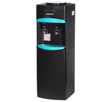 Кулер для воды SONNEN FSC-02W TURBO напольный, ТУРБОНАГРЕВ/ОХЛАЖДЕНИЕ КОМПРЕССОРНОЕ, шкаф, 2 крана, черный, 456171