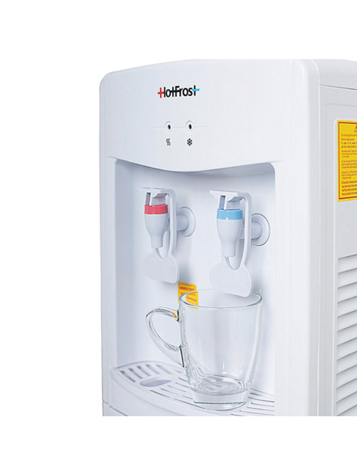Кулер для воды HOT FROST V118E, напольный, НАГРЕВ/ОХЛАЖДЕНИЕ ЭЛЕКТРОННОЕ, 2 крана, белый, 120211802