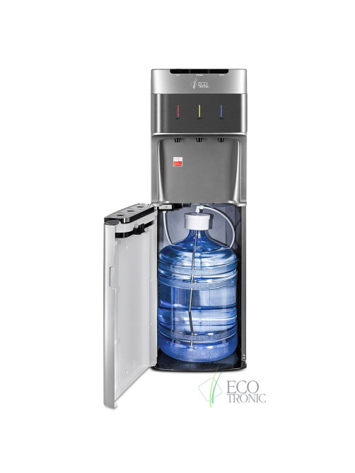 Кулер для воды ECOTRONIC M30-LXE, напольный, НИЖНЯЯ ЗАГРУЗКА, нагрев/охлаждение, 3 крана, серый 7270