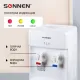 Кулер для воды SONNEN FS-01, напольный, НАГРЕВ/ОХЛАЖДЕНИЕ ЭЛЕКТРОННОЕ, 2 крана, белый, 452419