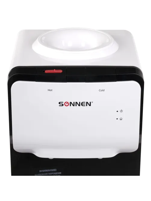 Кулер для воды SONNEN FSC-02S, напольный, НАГРЕВ/ОХЛАЖДЕНИЕ КОМПРЕССОРНОЕ, 2 крана, белый, 455415