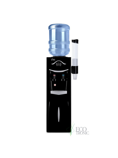 Кулер для воды ECOTRONIC K21-LF, напольный, НАГРЕВ/ОХЛАЖДЕНИЕ КОМПРЕССОРНОЕ, холодильник, 2 крана, черный, 11557