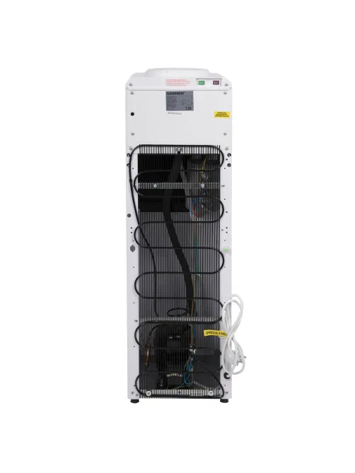 Кулер для воды SONNEN FSC-02S, напольный, НАГРЕВ/ОХЛАЖДЕНИЕ КОМПРЕССОРНОЕ, 2 крана, белый, 455415