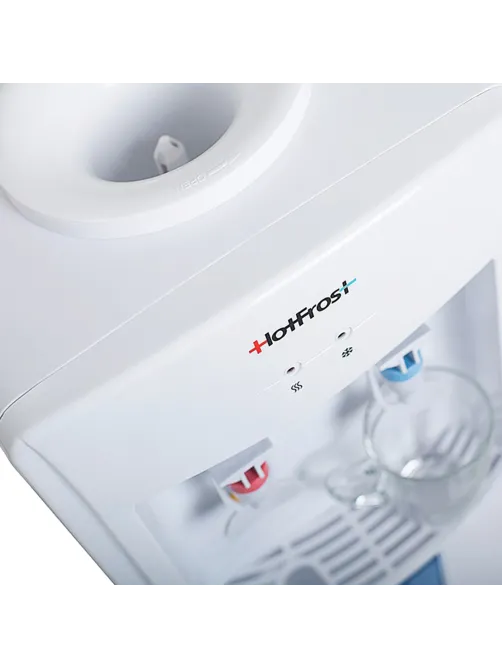 Кулер для воды HOT FROST V118E, напольный, НАГРЕВ/ОХЛАЖДЕНИЕ ЭЛЕКТРОННОЕ, 2 крана, белый, 120211802