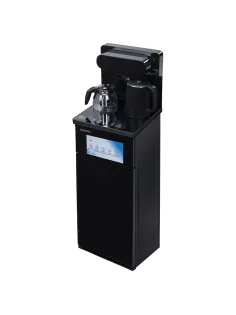 Кулер для воды с чайником SONNEN TBE-01 Tea Bar, напольный, ОХЛАЖДЕНИЕ ЭЛЕКТРОННОЕ, сенсорное управление, пульт ДУ, дисплей, шкафчик, 455749