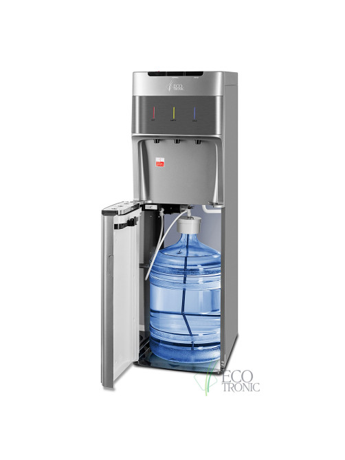 Кулер для воды ECOTRONIC M30-LXE, напольный, НИЖНЯЯ ЗАГРУЗКА, нагрев/охлаждение, 3 крана, серый 7270