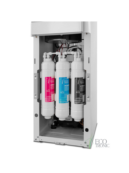 Пурифайер для воды ECOTRONIC V10-U4L напольный, НАГРЕВ/ОХЛАЖДЕНИЕ КОМПРЕССОРНОЕ, 2 крана, белый 7258