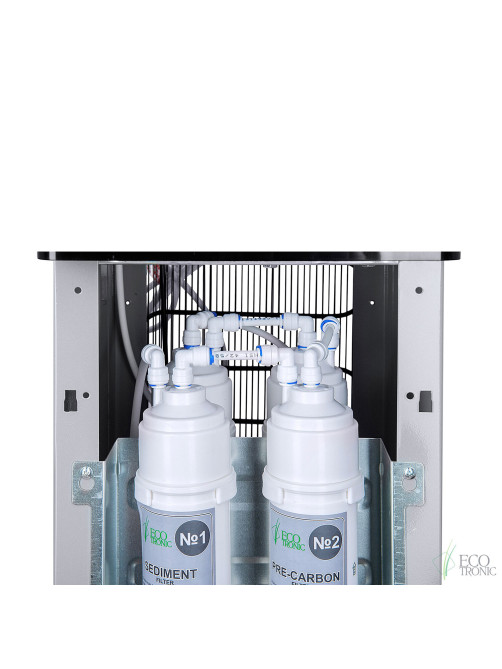 Пурифайер для воды ECOTRONIC M40-U4L напольный, НАГРЕВ/ОХЛАЖДЕНИЕ КОМПРЕССОРНОЕ, 2 крана, черный, 11609