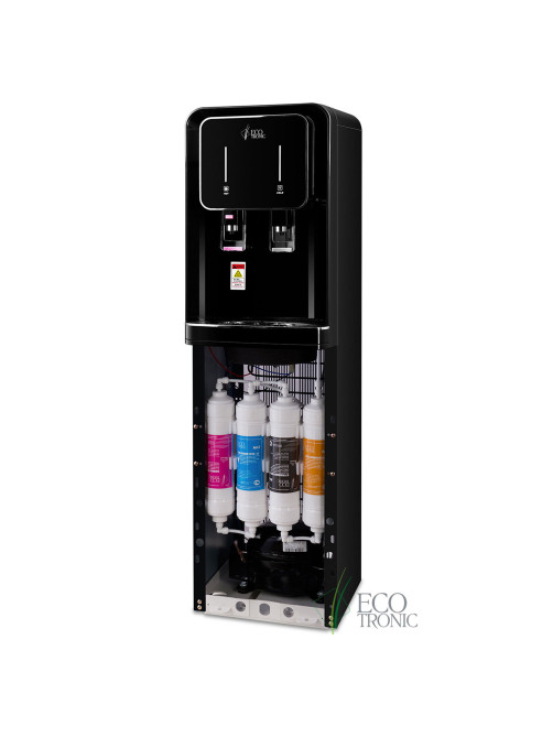 Пурифайер для воды ECOTRONIC A60-U4L напольный, НАГРЕВ/ОХЛАЖДЕНИЕ КОМПРЕССОРНОЕ, 2 крана, черный, 7139