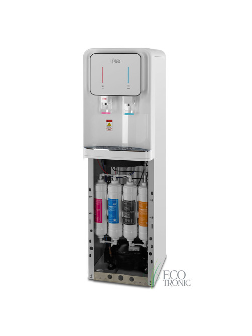 Пурифайер для воды ECOTRONIC A60-U4L напольный, НАГРЕВ/ОХЛАЖДЕНИЕ КОМПРЕССОРНОЕ, 2 крана, белый, 7138