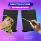 Табличка меловая настольная А5 (14,8x21 см), L-образная, вертикальная, ПВХ, ЧЕРНАЯ, BRAUBERG, 291293