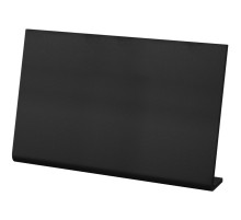 Табличка меловая настольная А4 (21x29,7 см), L-образная, горизонтальная, ПВХ, ЧЕРНАЯ, BRAUBERG, 291291
