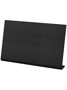 Табличка меловая настольная А4 (21x29,7 см), L-образная, горизонтальная, ПВХ, ЧЕРНАЯ, BRAUBERG, 291291