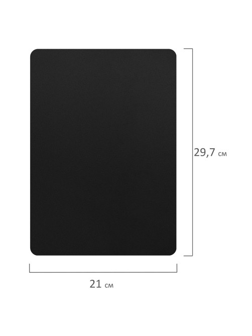 Табличка меловая А4 (21x29,7 см), КОМПЛЕКТ 10 штук, пластиковая, ЧЕРНАЯ, BRAUBERG, 291300
