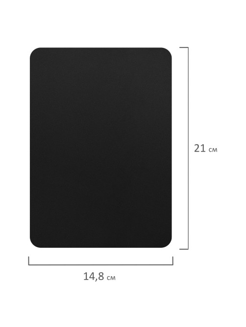 Табличка меловая А5 (14,8x21 см), КОМПЛЕКТ 10 штук, пластиковая, 0,5 мм, ЧЕРНАЯ, BRAUBERG, 291301