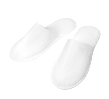 Тапочки одноразовые EVA Classic, закрытые, КОМПЛЕКТ 25 пар, спанбонд + ЭВА, размер 37-42, белые, SMZ, Э/З/Б-№1/25/150