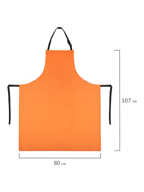 Фартук защитный из винилискожи КЩС, объем груди 104-112, рост 164-176, оранжевый, ГРАНДМАСТЕР, 610873