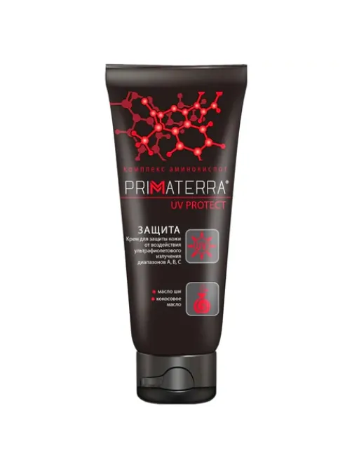 Крем защитный 100 мл, PRIMATERRA UV PROTECT, от УФ-излучения диапазонов А,В,С, универсальный