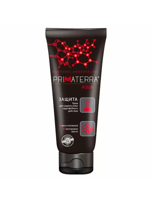 Крем защитный 100 мл, PRIMATERRA AQUA, гидрофобный для кожи, от кислотных и щелочных средств