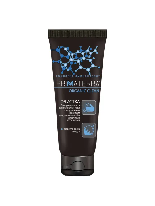 Паста очищающая, 200 мл, PRIMATERRA ORGANIC CLEAN, от сильных загрязнений с натуральным абразивом
