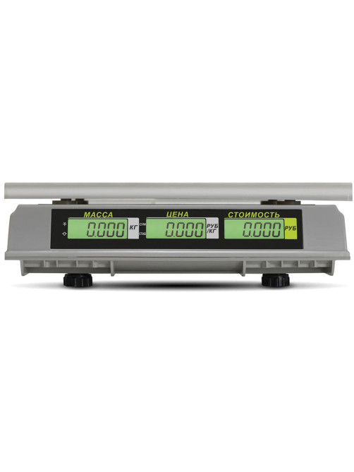 Весы торговые MERTECH M-ER 326AC-15.2 LCD (0,04-15 кг), дискретность 5 г, платформа 325x230 мм, без стойки, 3040