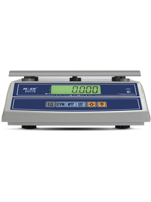 Весы фасовочные MERTECH M-ER 326FL-6.1 LCD (0,04-6 кг), дискретность 1 г, платформа 280x235 мм, без стойки, 3055
