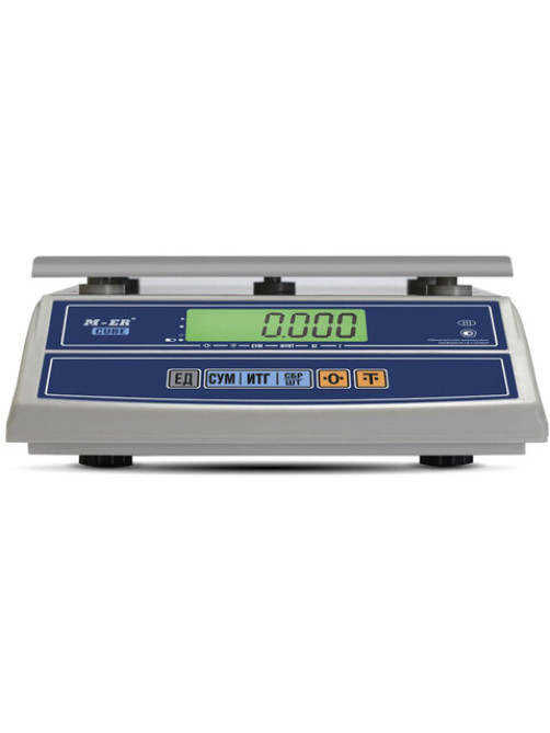 Весы фасовочные MERTECH M-ER 326F-32.5 LCD (0,1-32 кг), дискретность 5 г, платформа 255x210 мм, без стойки, 3054