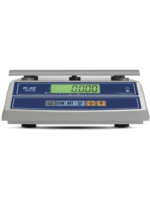 Весы фасовочные MERTECH M-ER 326F-32.5 LCD (0,1-32 кг), дискретность 5 г, платформа 255x210 мм, без стойки, 3054