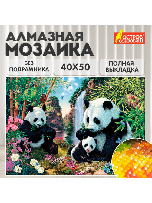 Картина стразами (алмазная мозаика) 40х50 см, ОСТРОВ СОКРОВИЩ 