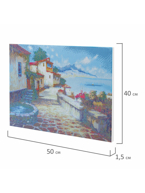 Картина стразами (алмазная мозаика), 40х50 см, ОСТРОВ СОКРОВИЩ 