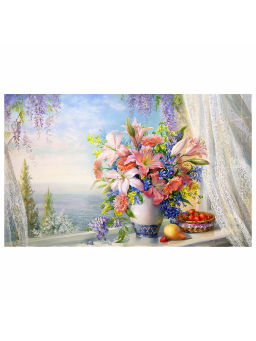 Картина стразами (алмазная мозаика), 40х50 см, ОСТРОВ СОКРОВИЩ 