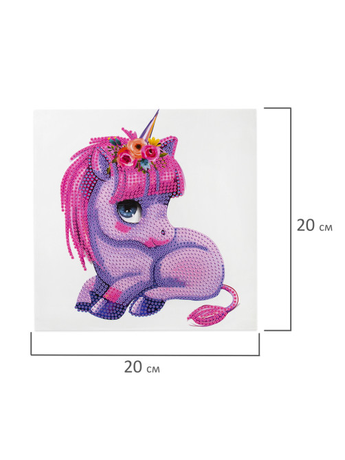 Картина стразами (алмазная мозаика) 20х20 см, ЮНЛАНДИЯ 
