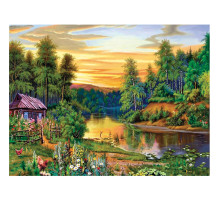 Картина стразами (алмазная мозаика) 40х50 см, ОСТРОВ СОКРОВИЩ 