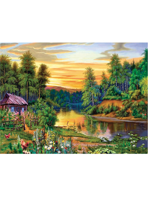 Картина стразами (алмазная мозаика) 40х50 см, ОСТРОВ СОКРОВИЩ 