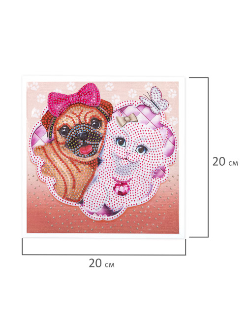 Картина стразами (алмазная мозаика) 20х20 см, ЮНЛАНДИЯ 