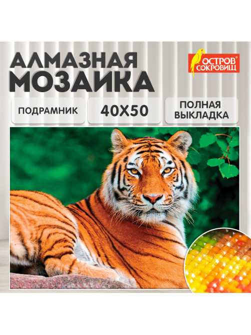 Картина стразами (алмазная мозаика) 40х50 см, ОСТРОВ СОКРОВИЩ 