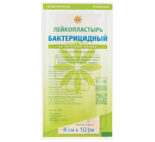 Лейкопластырь бактерицидный 4х10 см телесного цвета на нетканой основе, LEIKO, 213873
