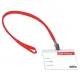 Бейдж горизонтальный (60х90 мм), на красной ленте 45 см, BRAUBERG, 231155