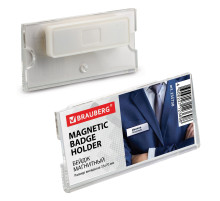 Бейдж магнитный 35х70 мм, BRAUBERG MAGNETIC, 235738