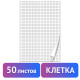 Блокнот для флипчарта ПЛОТНЫЙ 80 г/м2, BRAUBERG, 67,5х98 см, 50 листов, белый (КЛЕТКА), 128647