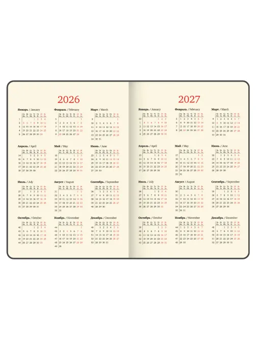 Еженедельник датированный 2026 БОЛЬШОЙ ФОРМАТ 210х297 мм, А4 BRAUBERG 