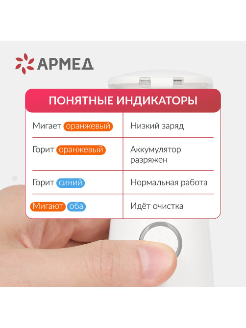 Ингалятор-небулайзер портативный ультразвуковой АРМЕД М102, производительность 0,2 мл/мин., объём 8 мл, 2014301