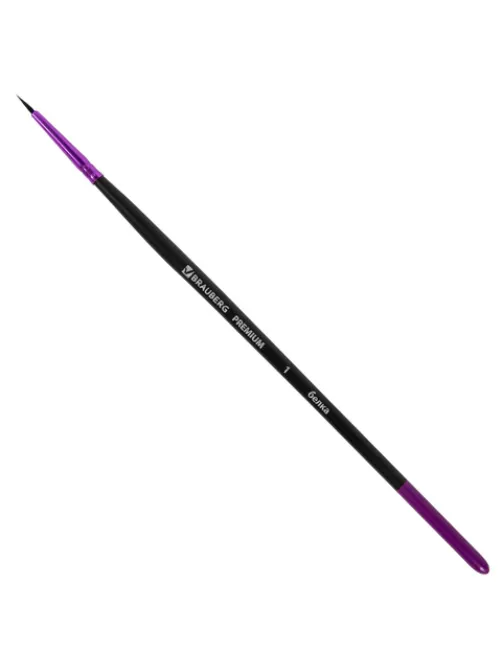 Кисть белка, круглая № 1, BRAUBERG PREMIUM, 200970