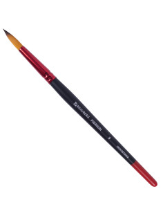 Кисть синтетика, круглая № 9, BRAUBERG PREMIUM, 201008
