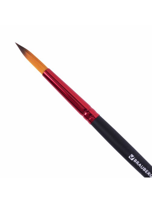 Кисть синтетика, круглая № 7, BRAUBERG PREMIUM, 201006