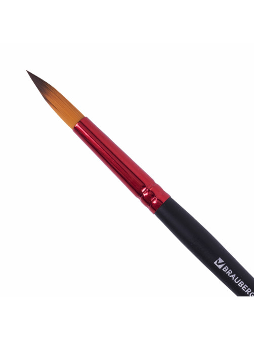 Кисть синтетика, круглая № 10, BRAUBERG PREMIUM, 201009